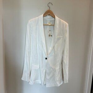 NWT Anthropologie Maeve Shine Sailor Blazer - Small - White/Ivory